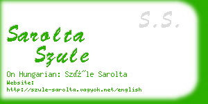 sarolta szule business card